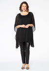 Tunic voile diamond strap - black - #2