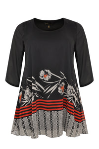 Tunic wide bottom MENORCA - black - #4