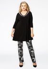 Tunic wide bottom beaded DOLCE - black