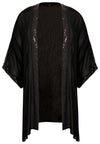 Kimono sequins trim - black - #4