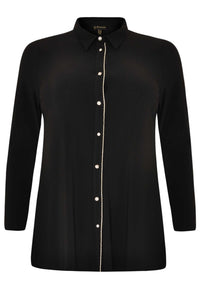 Blouse flare strass trim DOLCE - black - #4