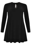 Tunic wide bottom slit DOLCE - black - #4