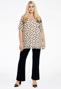 Tunic A-line POLKA - ecru - #1
