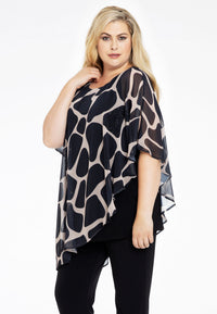 Tunic asymmetric GIRAFFE - brown - #2