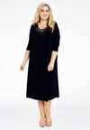 Dress A-line strass Dolce - blue