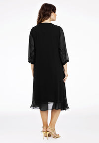 Dress ruffled VOILE - black - #3