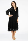 Dress ruffled VOILE - black - #1