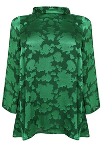Tunic turtle neck DÉVORÉ - green - #4