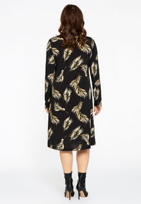 Dress A-line PALM - black - #3