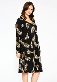 Dress A-line PALM - black - #2