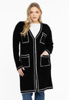 Cardigan contrast piping - black - #1