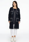 Cardigan contrast piping - blue - #1
