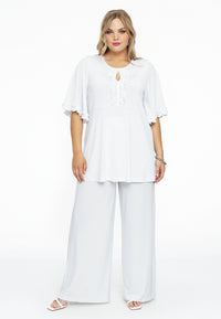 Tunic flare frilled sleeves DOLCE - white - #2