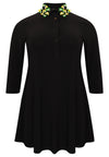 Tunic wide bottom sequins DOLCE - black - #4