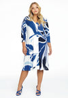 Dress v-neck VIVIAN - blue - #1