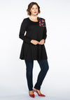 Tunic wide bot. bow hearts - black
