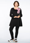 Tunic wide bottom scarf breton - black