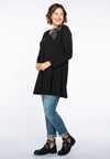 Tunic wide bottom bow dots - black