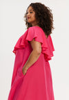 Dress swing ruffles SOFT COTTON - pink - #3