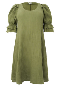 Dress puff sleeve BUBBLE - light green - #3
