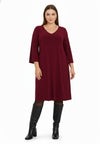 Dress V-neck DOLCE - dark red - #1