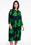 Blouse midi LEAVES - blue - #2