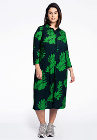Blouse midi LEAVES - blue - #1