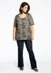 Shirt A-line LEOPARD - brown - #1