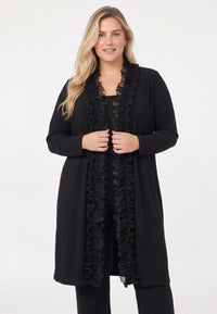 Cardigan long frill UNI DOLCE - black - #2