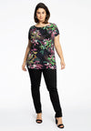 Shirt cap sleeves TROPIC DOTS - blue - #1