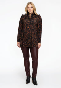 Tunic flare grandad collar IRIS - black - #1