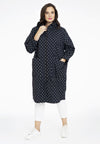 Wide raincoat DOTS - black