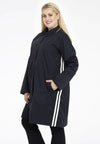Raincoat with stripes - black - #1