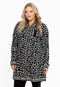 Cardi Jacket wide bottom GIRAFFE - black - #2