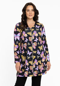Cardigan with zip BUTTERFLY - black - #1