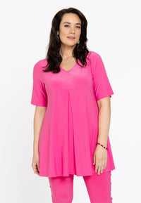 Tuniek geplooid met glitters DOLCETunic pleat glitters DOLCE - pink - #1