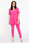 Tuniek geplooid met glitters dolce - roze