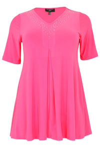 Tuniek geplooid met glitters DOLCETunic pleat glitters DOLCE - pink - #4