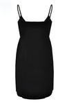 Slip dress spaghetti straps - black