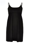 Slip dress spaghetti straps - black