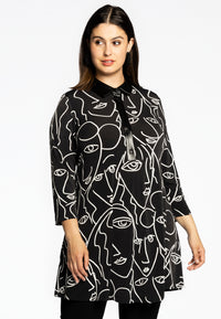 Tunic wide bottom collar MASK - black - #2