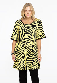 Tunic wide bottom ZEBRA - yellow - #2