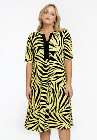 Dress A-line ZEBRA - yellow - #2