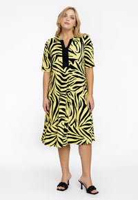 Dress A-line ZEBRA - yellow - #1