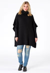 Poncho high neck - black - #1