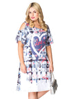 Dress cold shoulder love - blue - #2