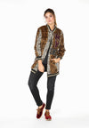 Jacket baseball leopard - brown