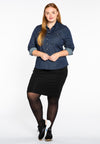 Blouse denim stretch - Donker indigo