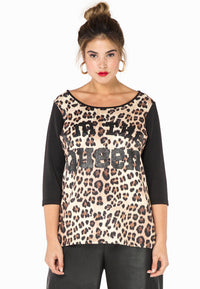 Shirt Queen leopard - black - #2