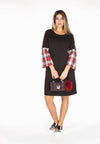 Dress-sweat check cuffs - black